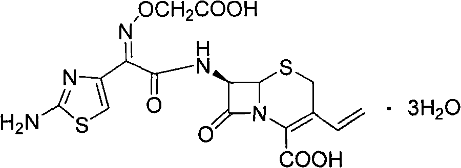 Synthetic method of antibiotic cefixime