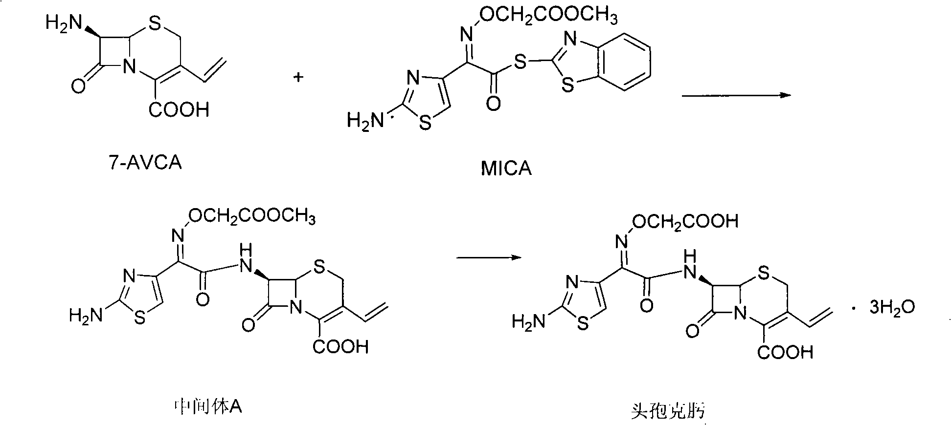 Synthetic method of antibiotic cefixime