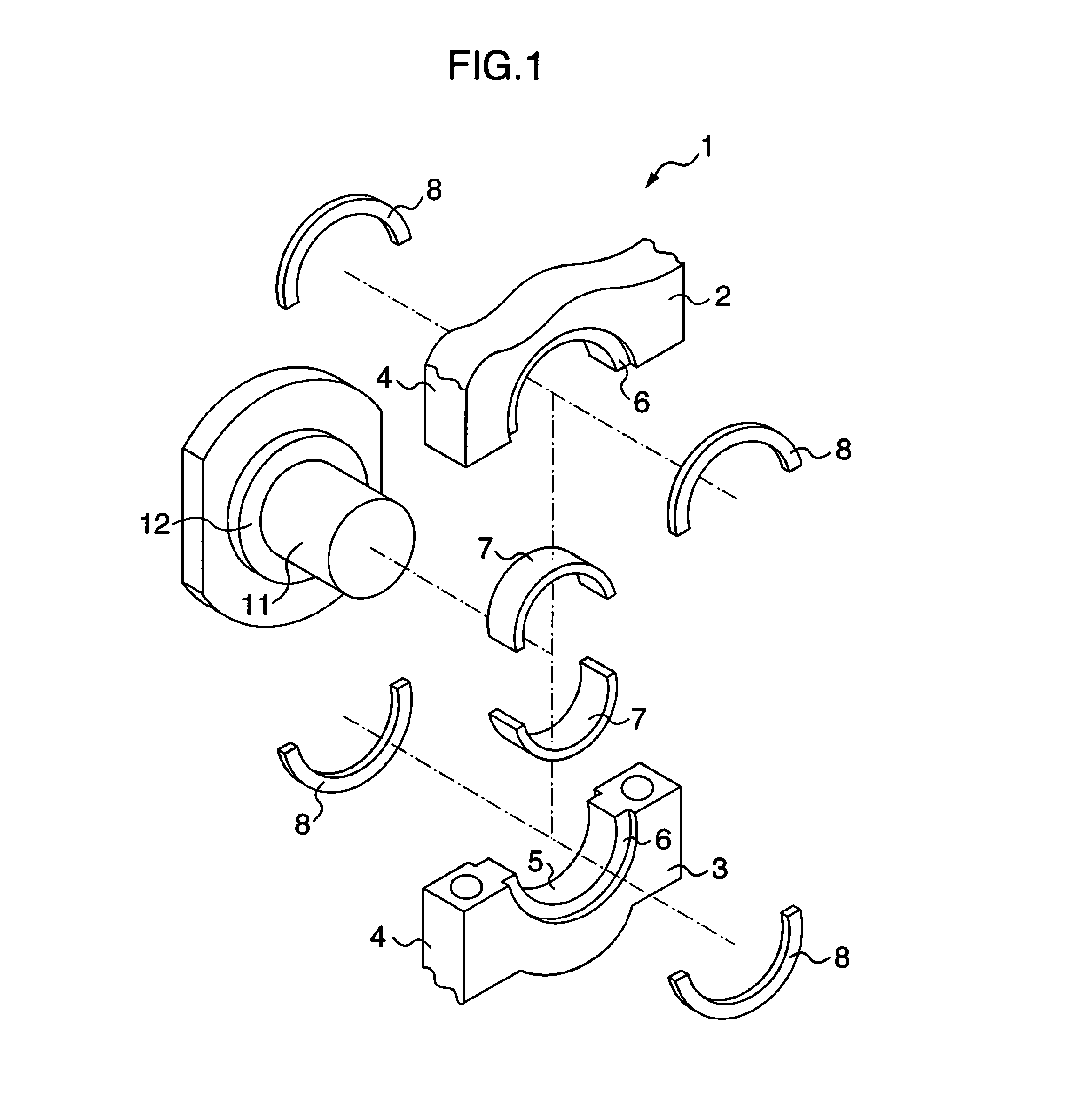 Half thrust bearing and bearing device