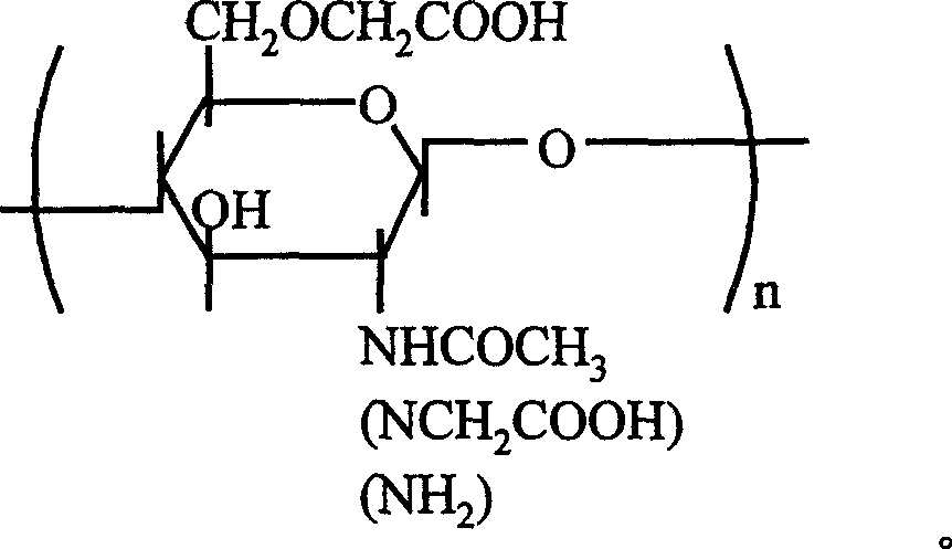 Carboxymerhyl chitosan sponge with water-absorbent dilatability and its preparation method and use thereof