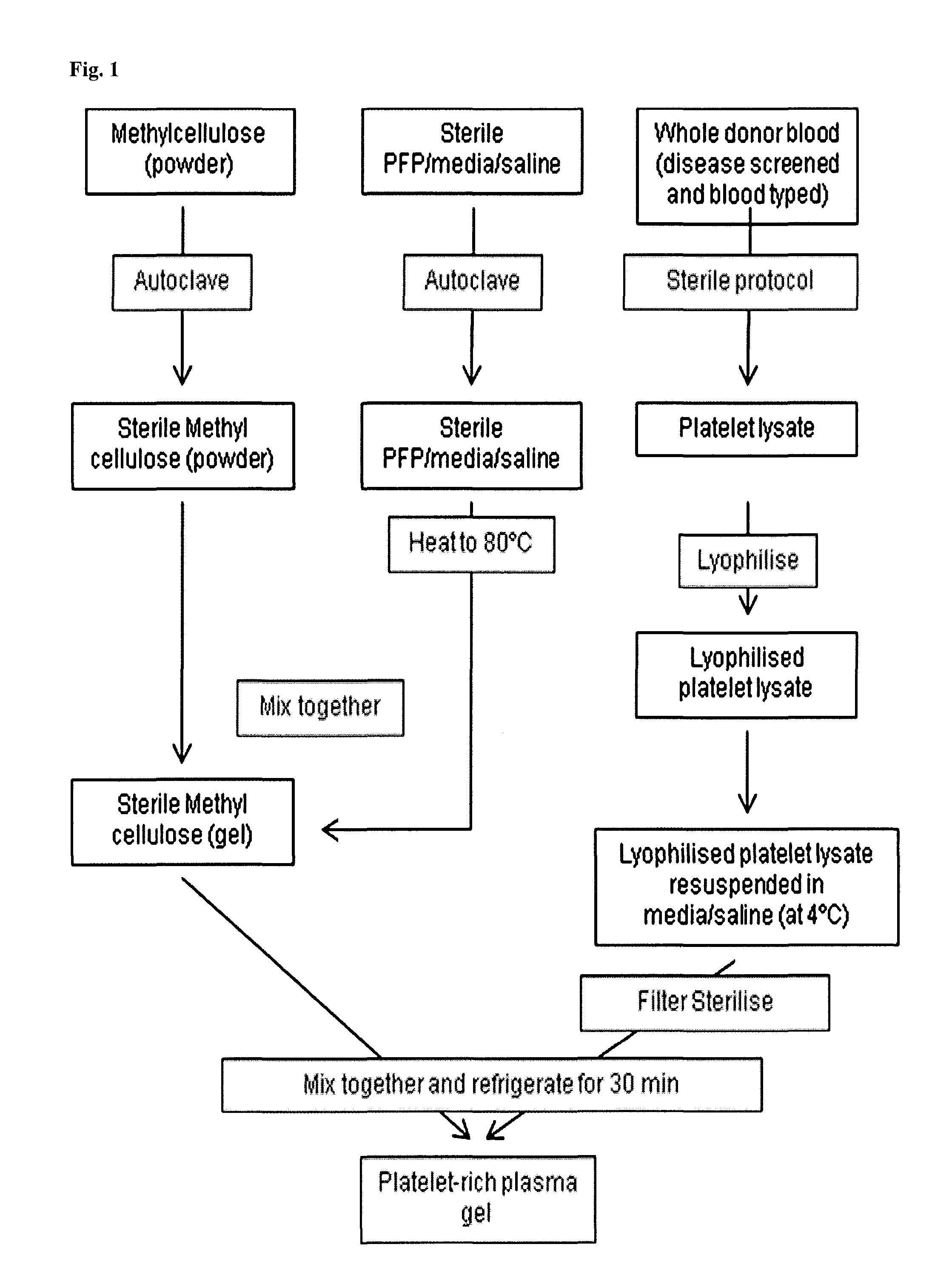 Platelet lysate gel