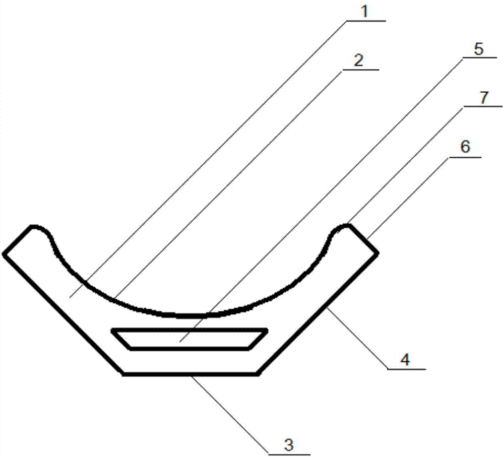 Hollow decorative material large concave arc convex edge internal corner line formed by pressing stone powder