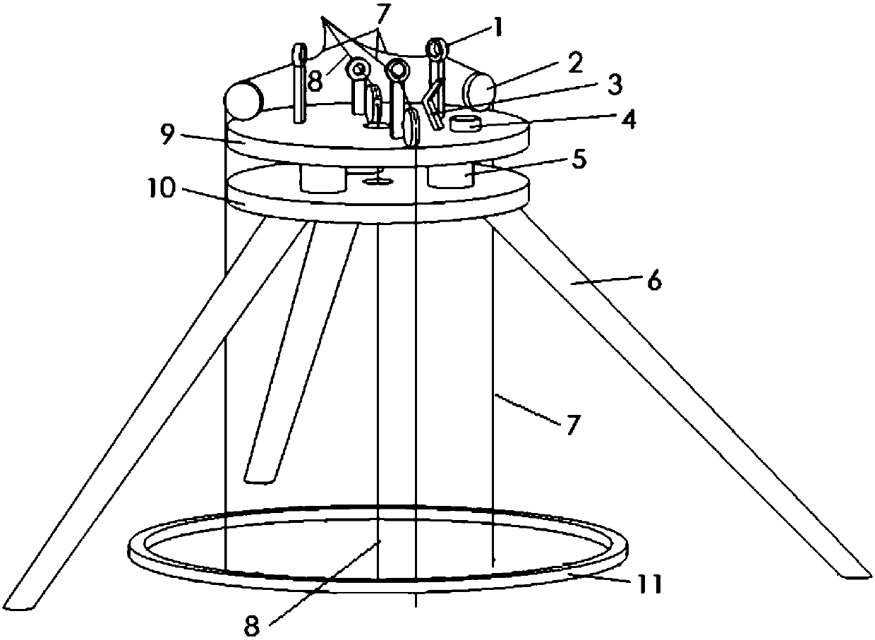 Stable type three-dimensional pile hole detector