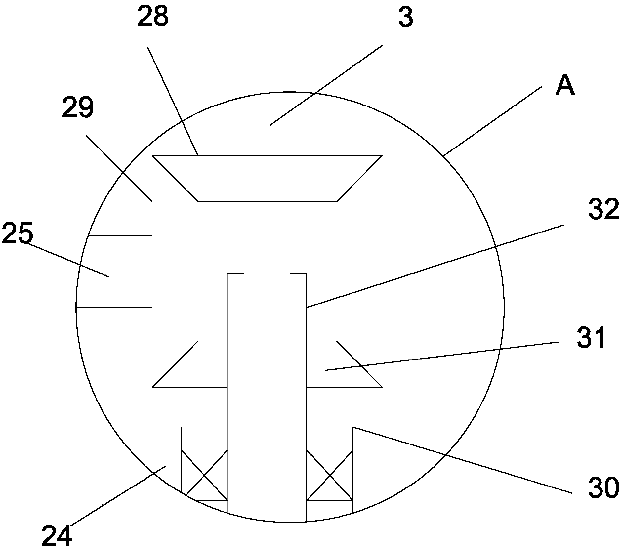 Efficient concrete stirring device for civil engineering construction