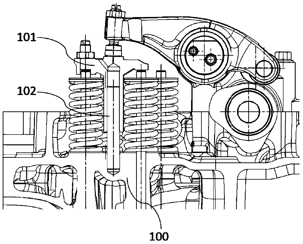 Valve bridge guide rod with exhaust passages