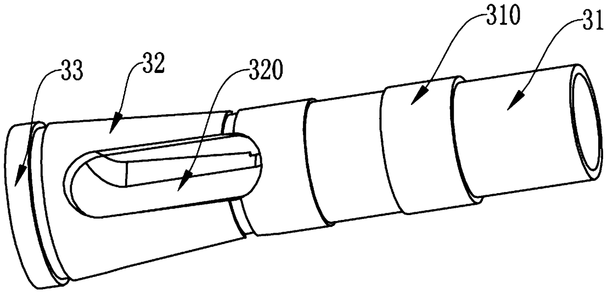 Assembled structure and mandrel assembly for press-type dental high-speed turbine handpiece