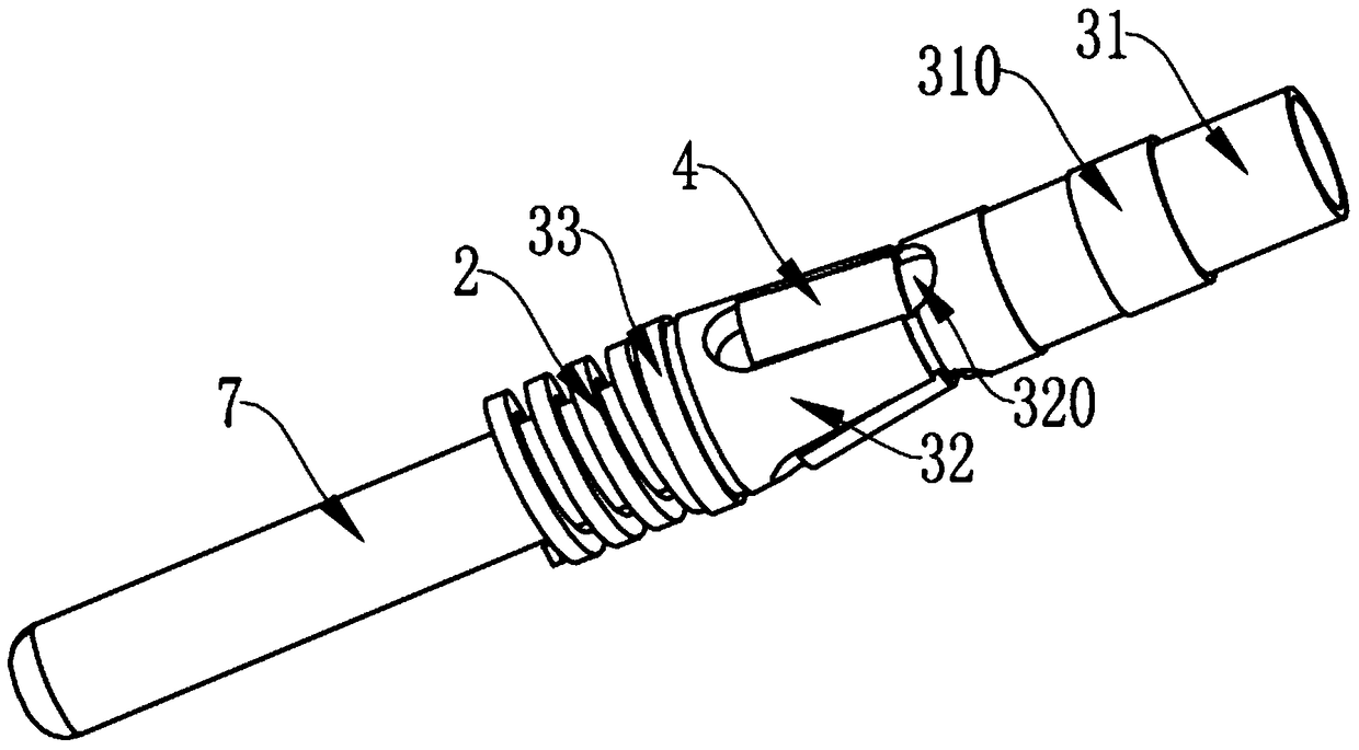 Assembled structure and mandrel assembly for press-type dental high-speed turbine handpiece