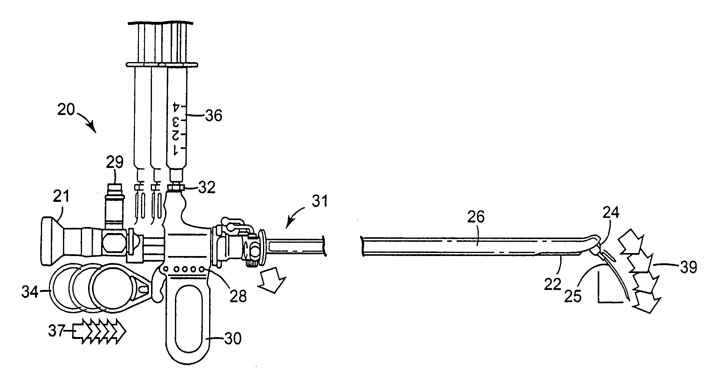 Method of injecting a drug and echogenic bubbles into prostate tissue