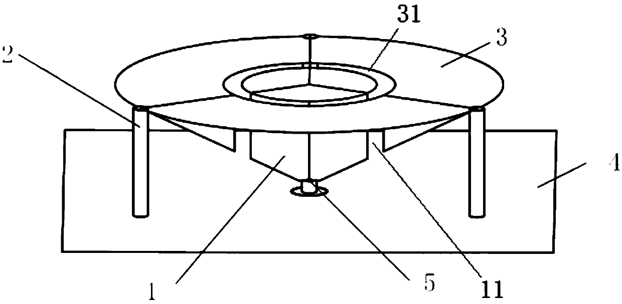 Low profile vertical polarization ultra wide band omnidirectional antenna