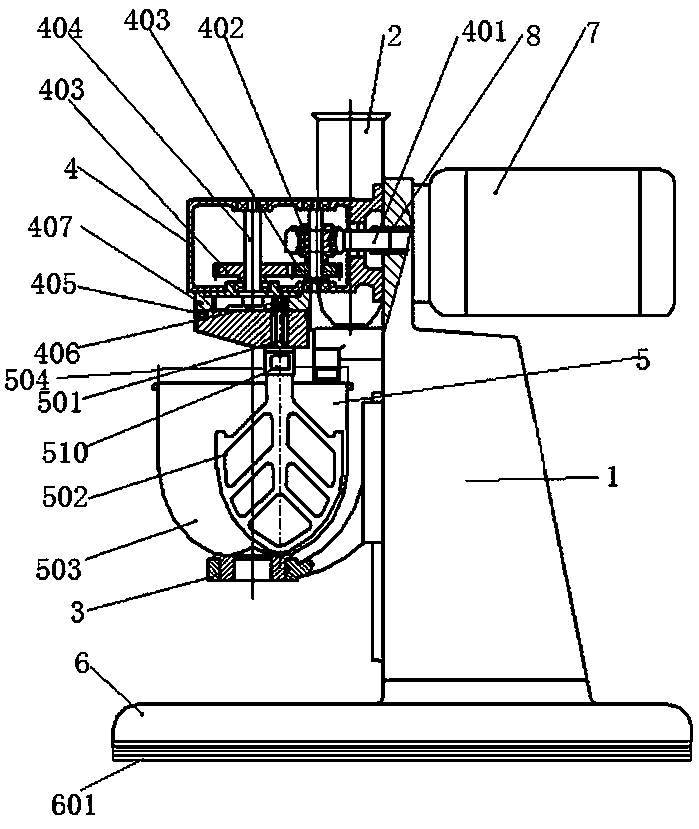 Novel cement mortar stirring device