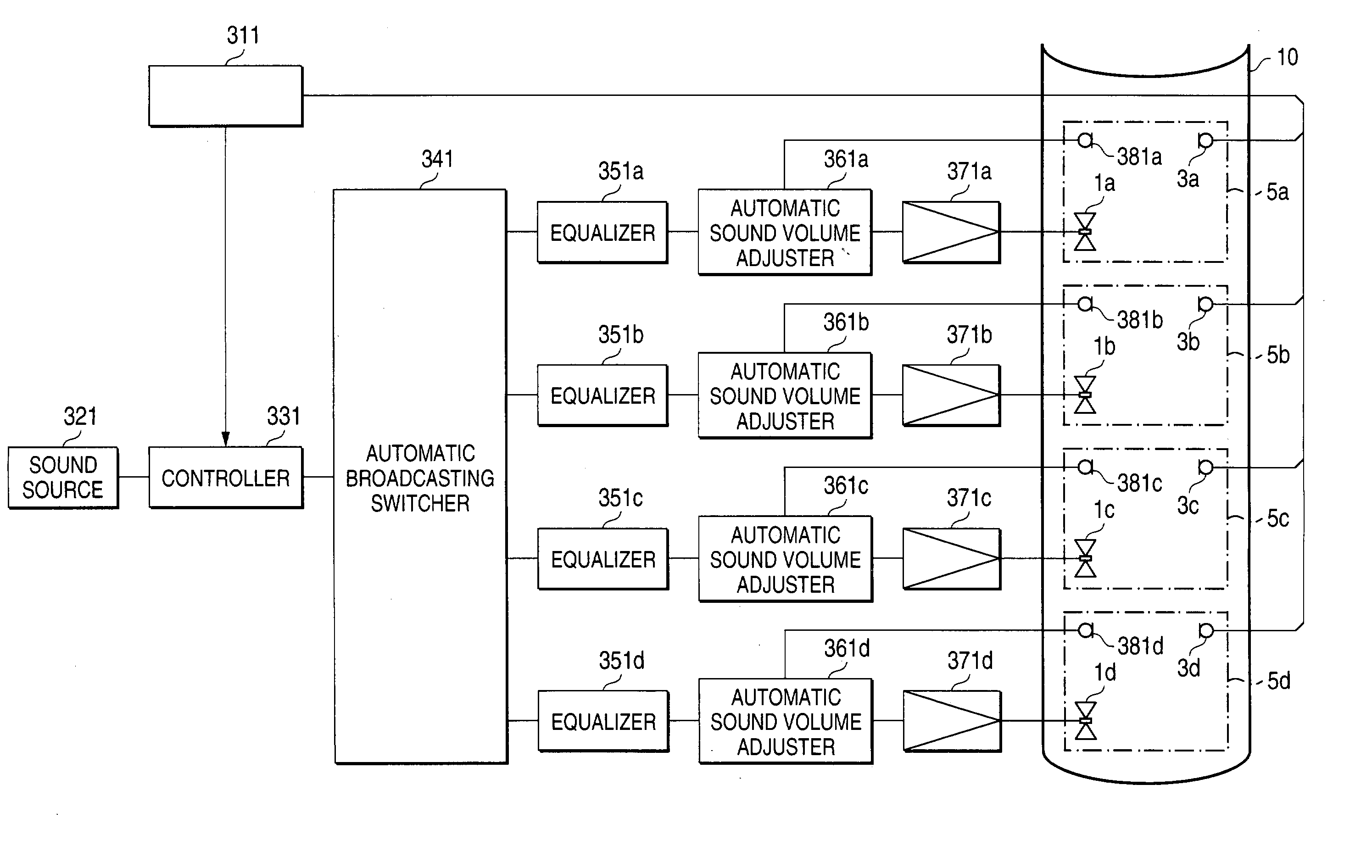 Loudspeaker broadcasting system and loudspeaker broadcasting apparatus