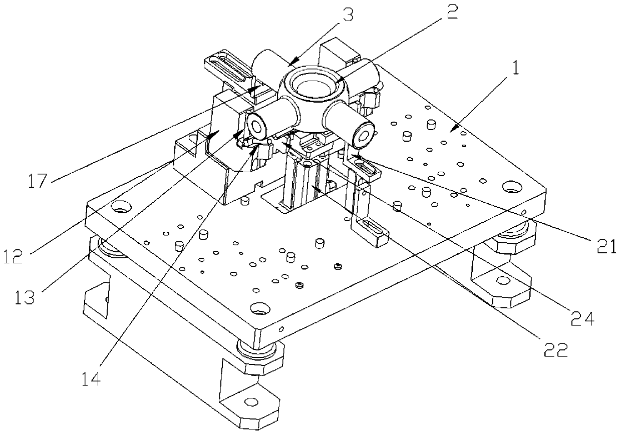 A cross shaft size measuring device