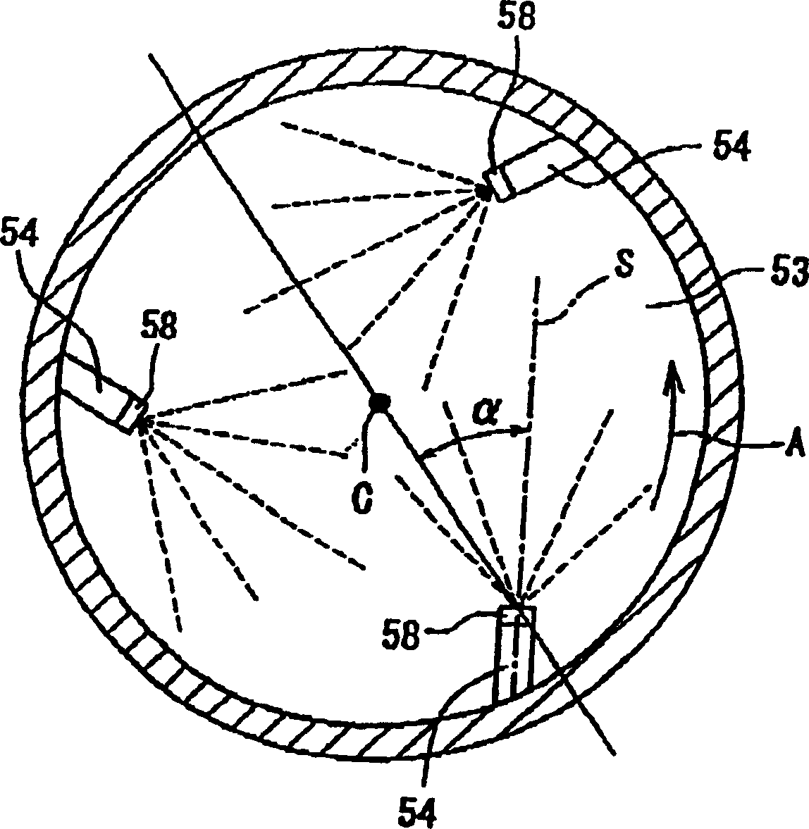 Cooling method and device for high-temperature discharge gas and combustion treating device