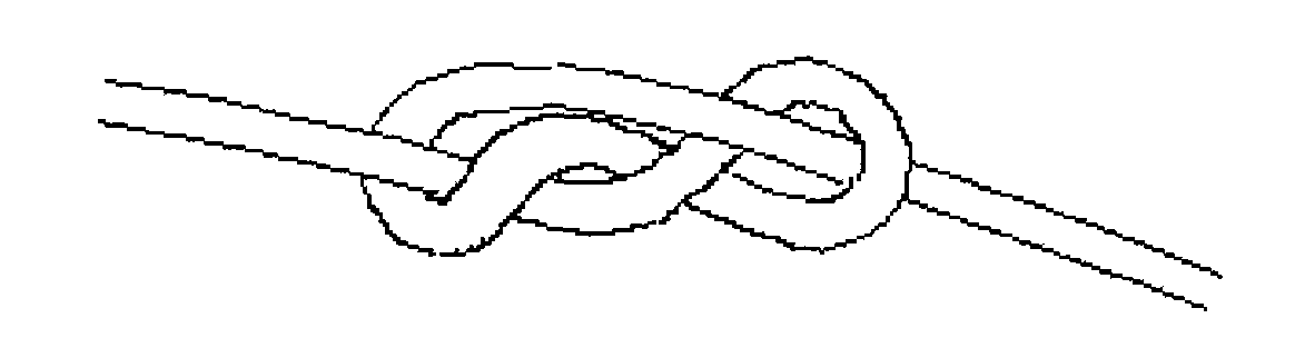 Mechanical knot formation method of heterogenous 8-shaped knot