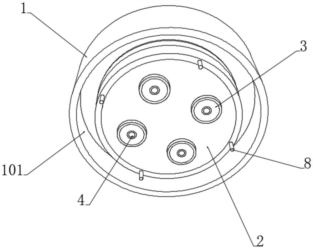 Pressure injection type plugging core cover of communication cable pipeline