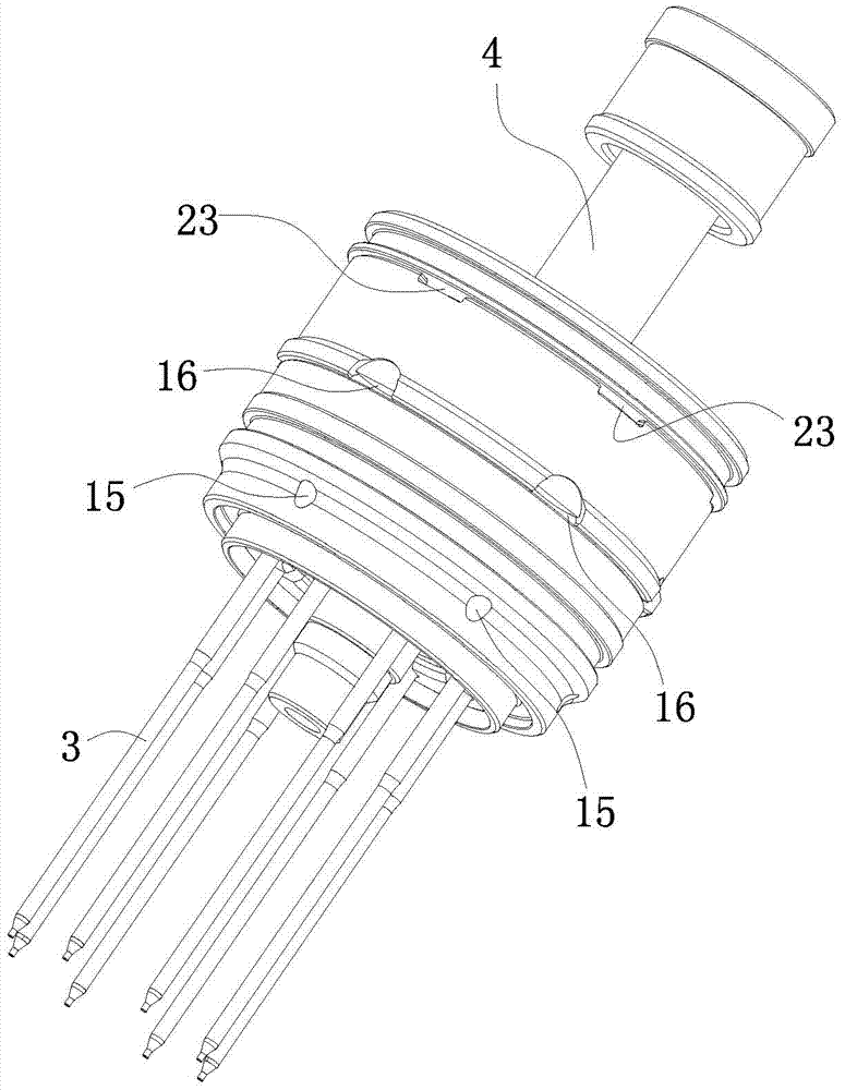 Double-layer air cylinder special for one-nozzle multi-head structure