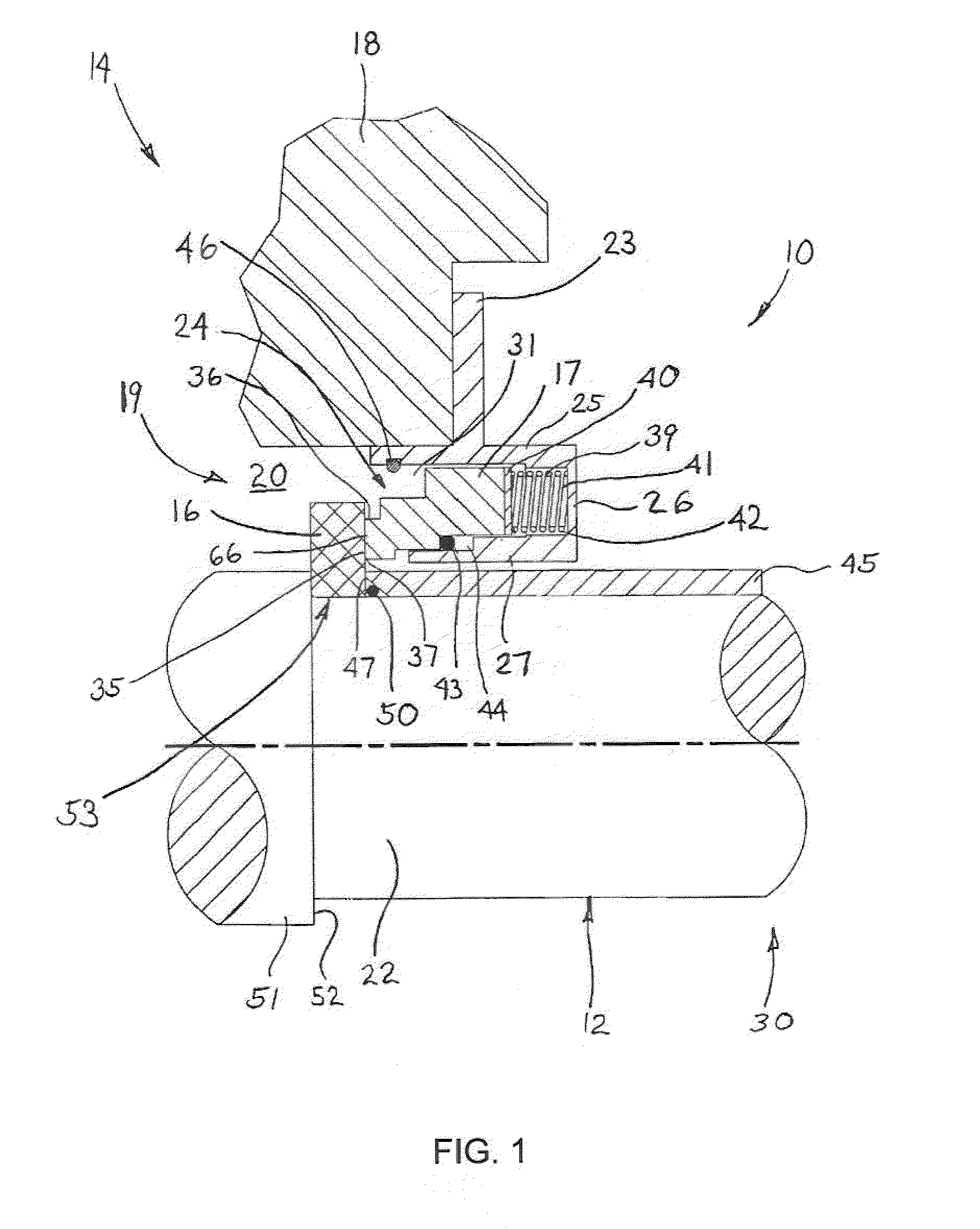 Mechanical face seal with a reverse trapezoidal face pattern