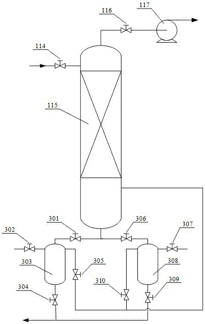 Method for pressurizing, washing and purifying biogas and vacuum desorption discharge system