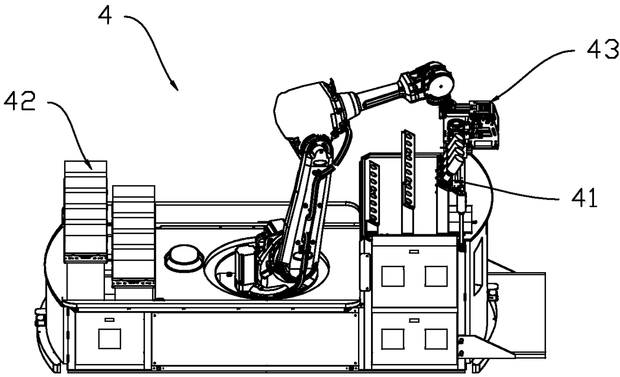 Automatic loading and unloading production line