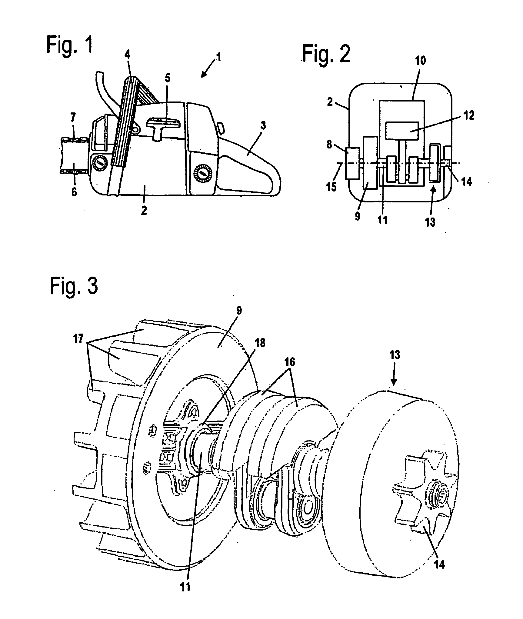 Shaft/hub connection and manually guided implement