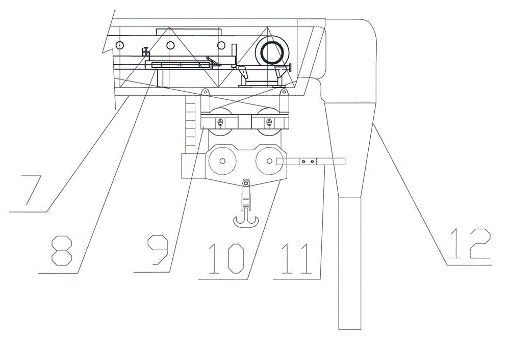 Multi-functional material conveying, distributing and hoisting equipment