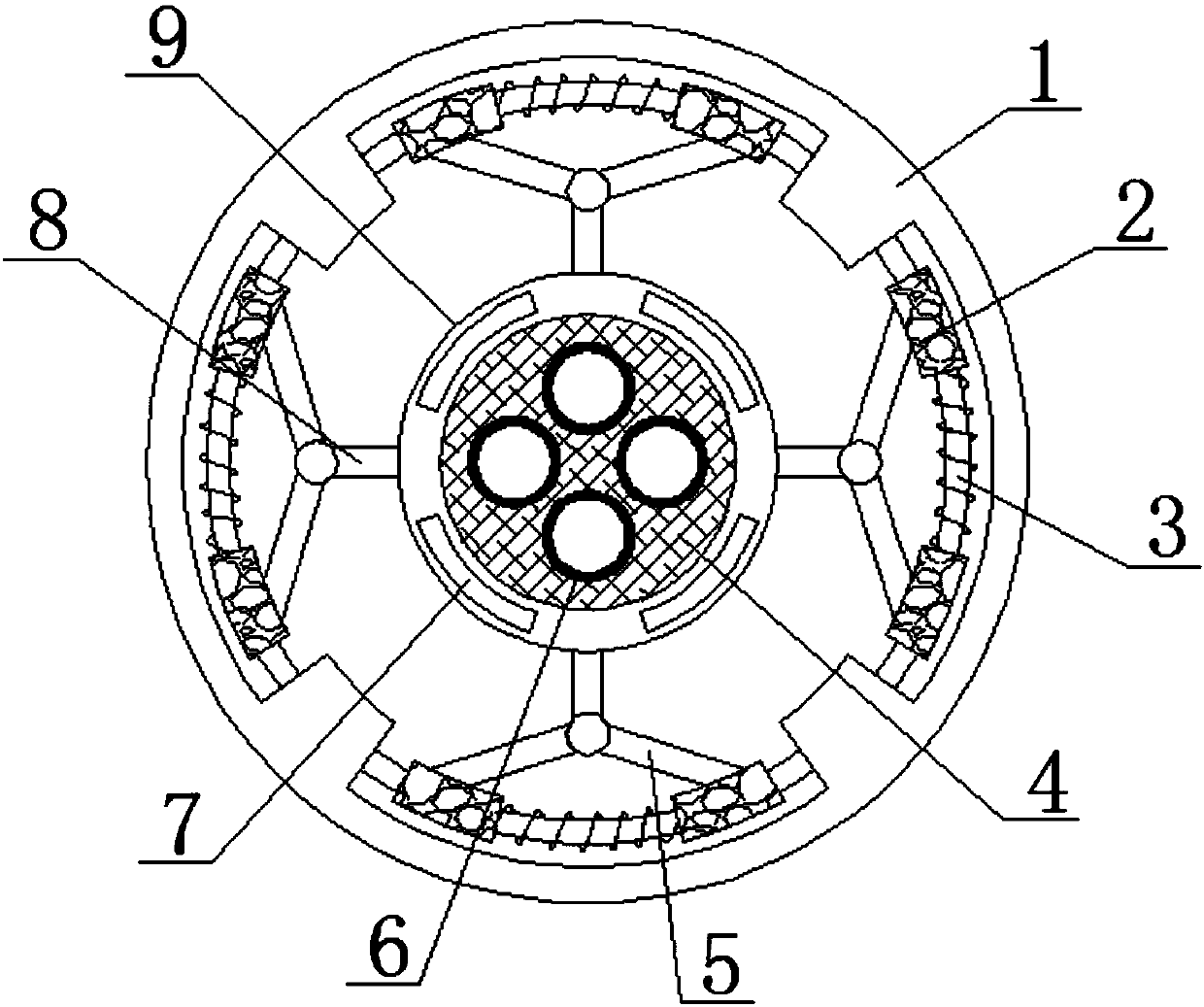 Undersea compression-resistant and stretch-resistant cable