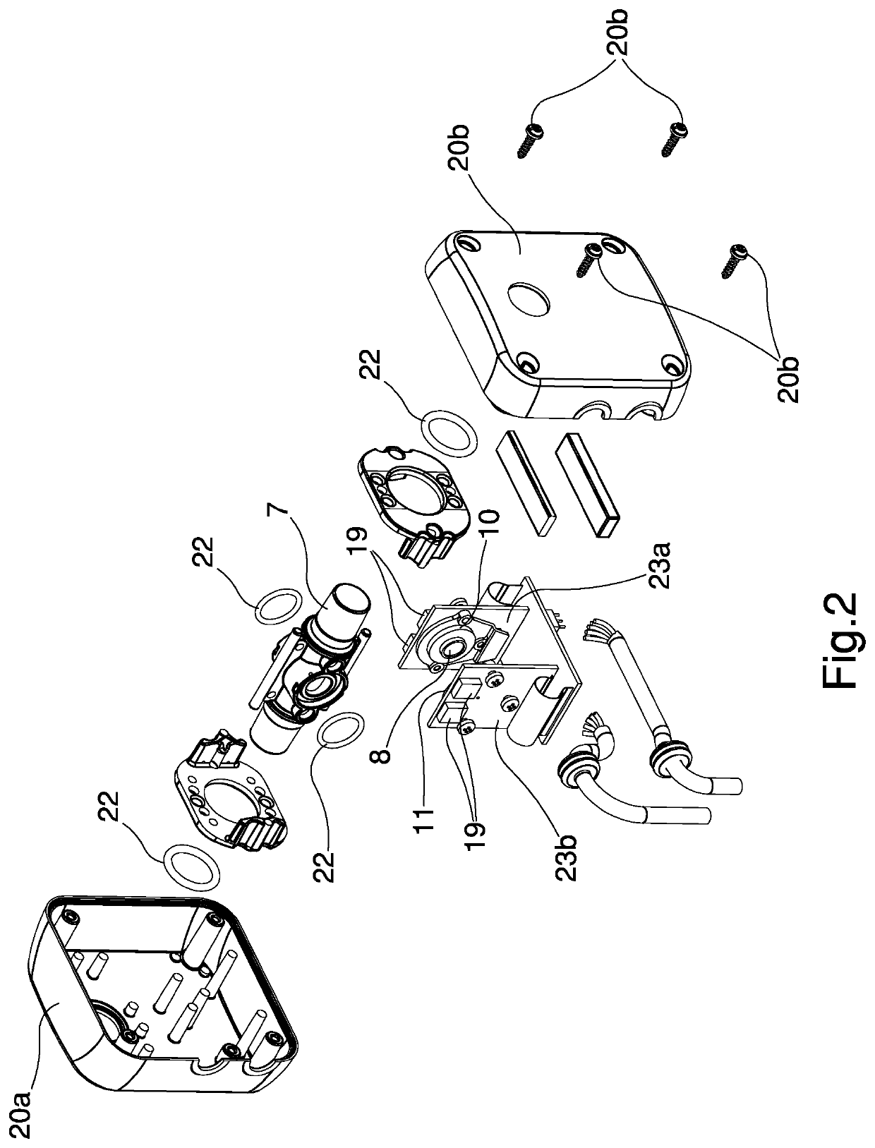 Device for the measurement of carbon dioxide in a working gas