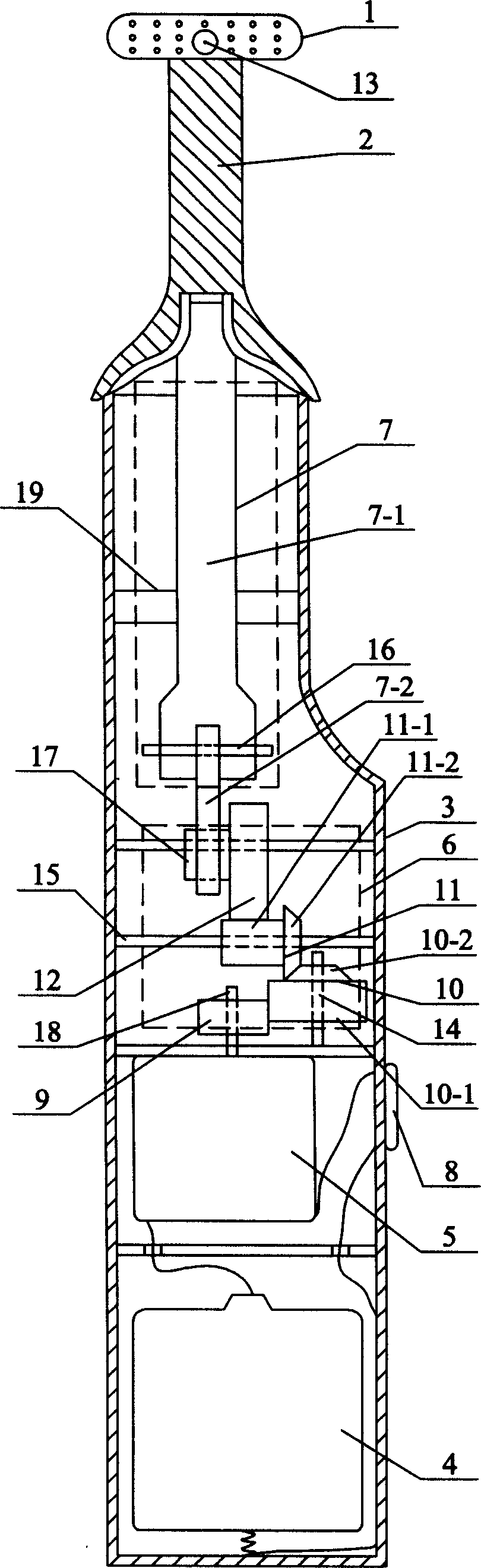 Reciprocating electric tooth-brush