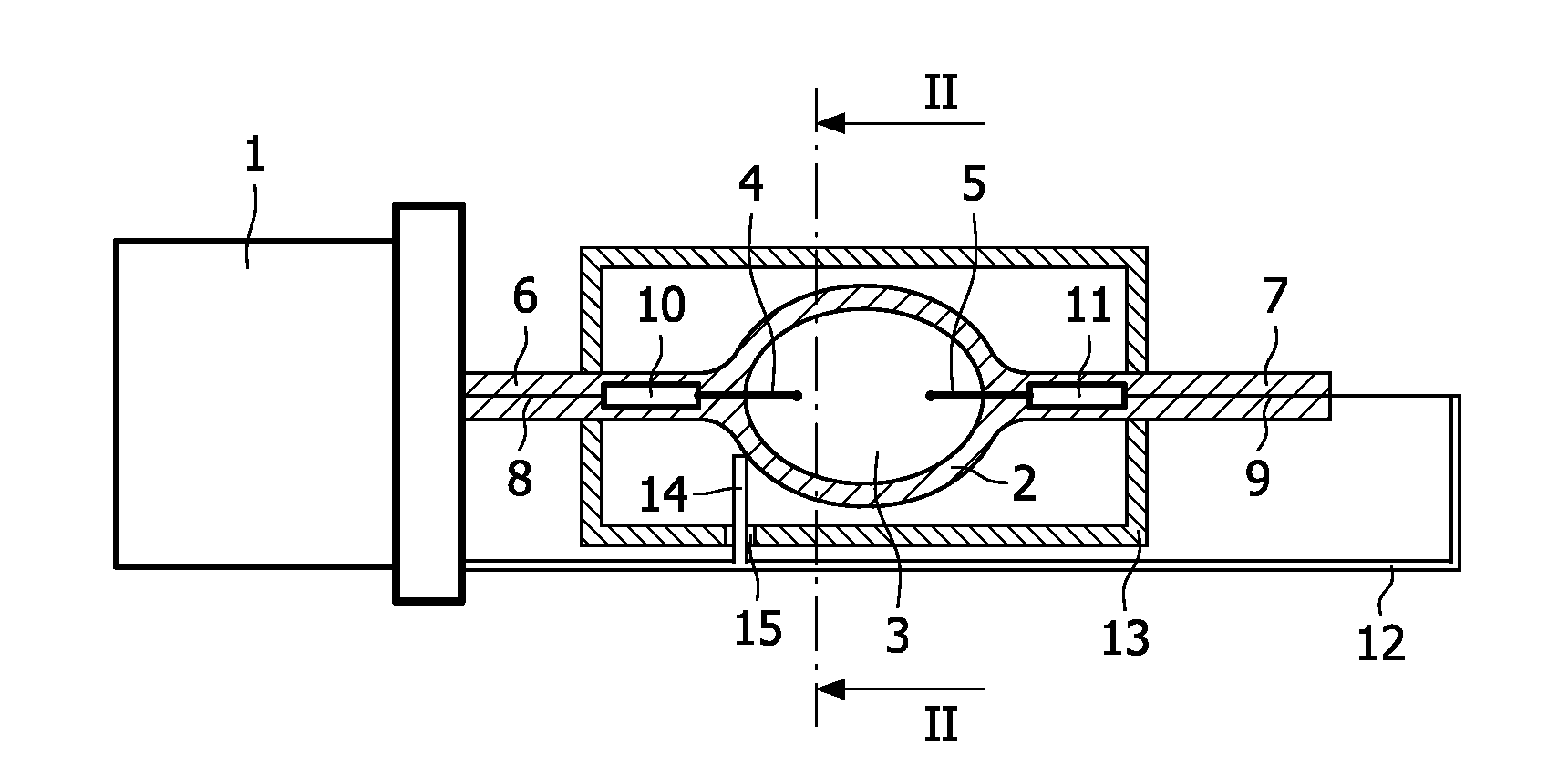 High-pressure discharge lamp comprising a starter antenna