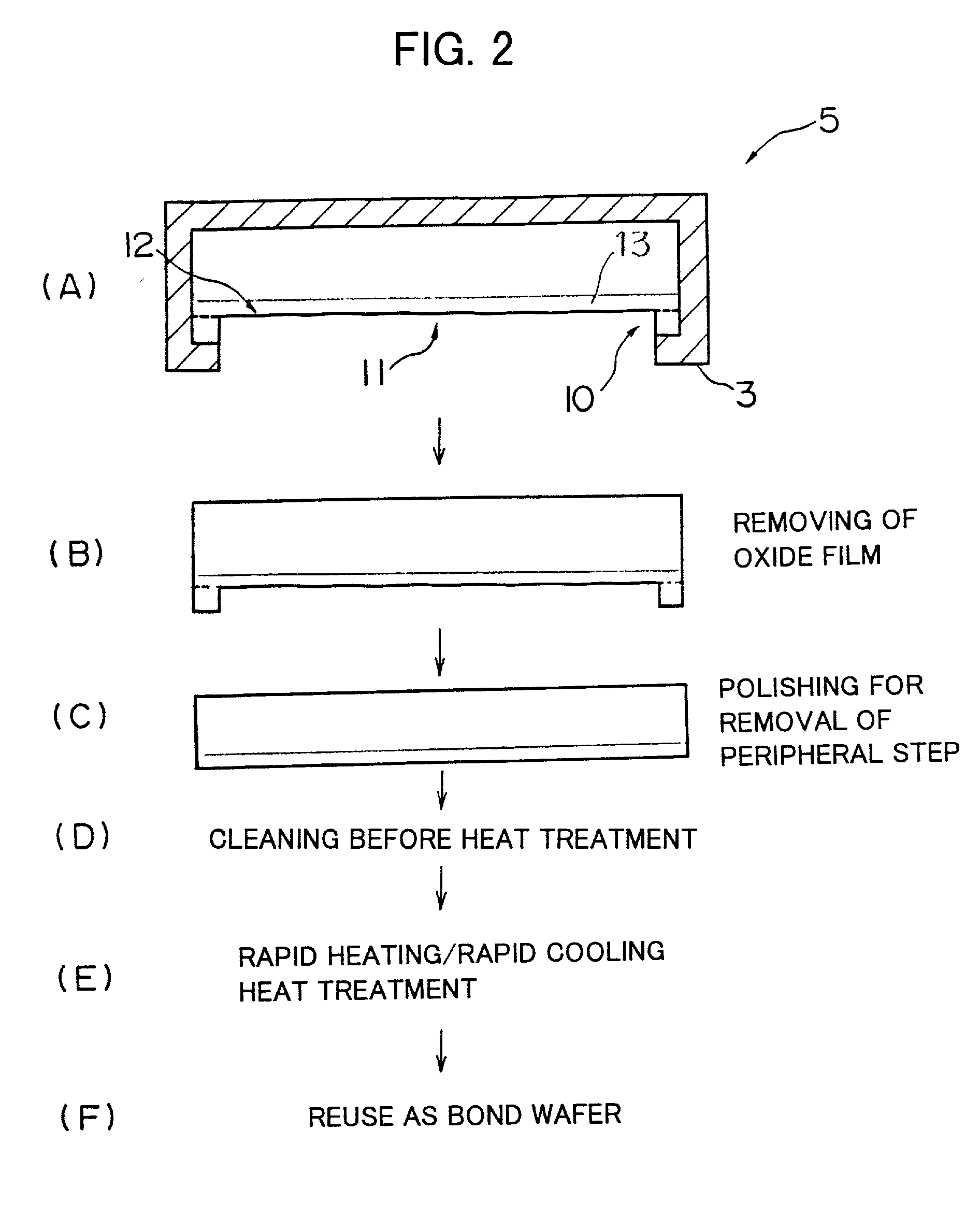 Method of recycling a delaminated wafer and a silicon wafer used for the recycling