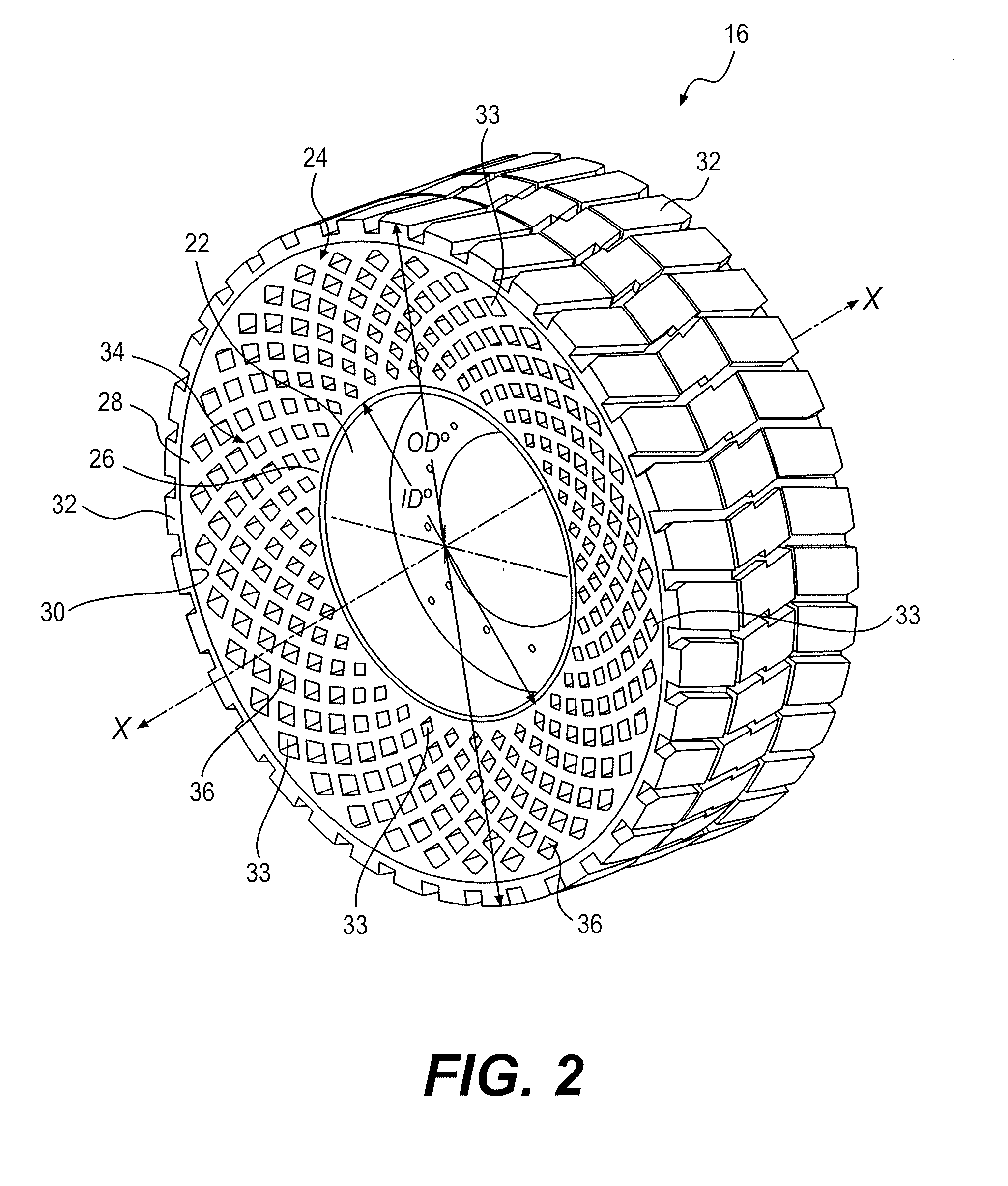 Reinforced non-pneumatic tire and system for molding reinforced non-pneumatic tire