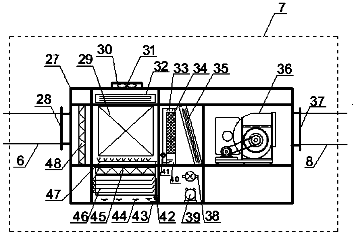 Evaporative cooling air-conditioning system for data center based on air-cooling and water-cooling composite unit