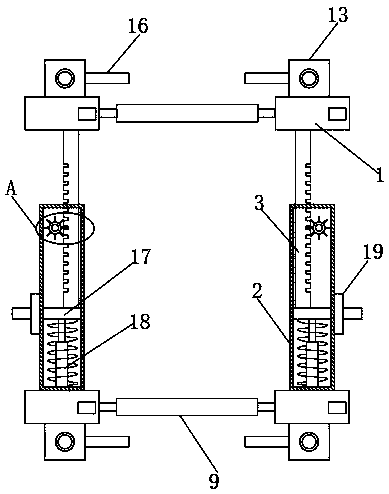 Tower crane wall-attached anchoring structure for renovating old building