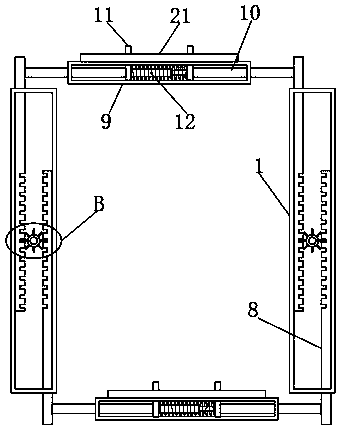 Tower crane wall-attached anchoring structure for renovating old building