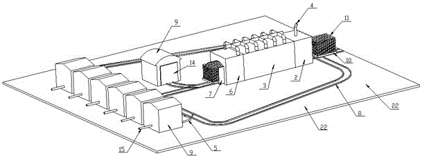 A split tunnel kiln