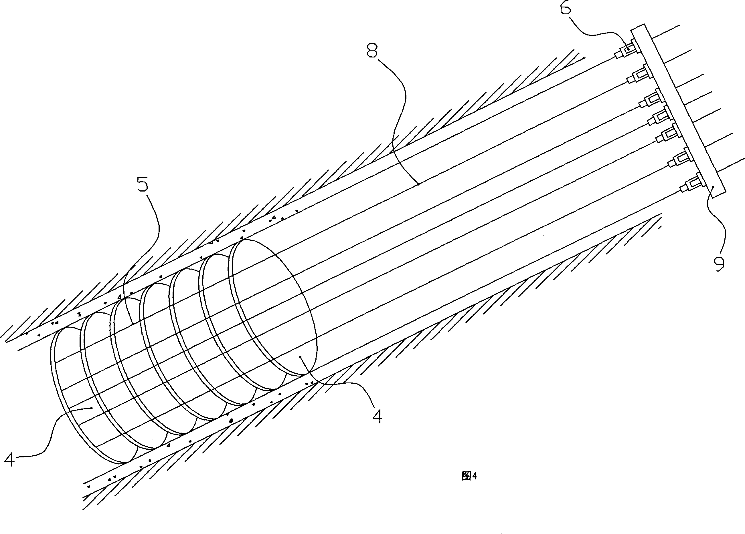 Inclined shaft sliding mode structure and inclined shaft pull-crawling construction process