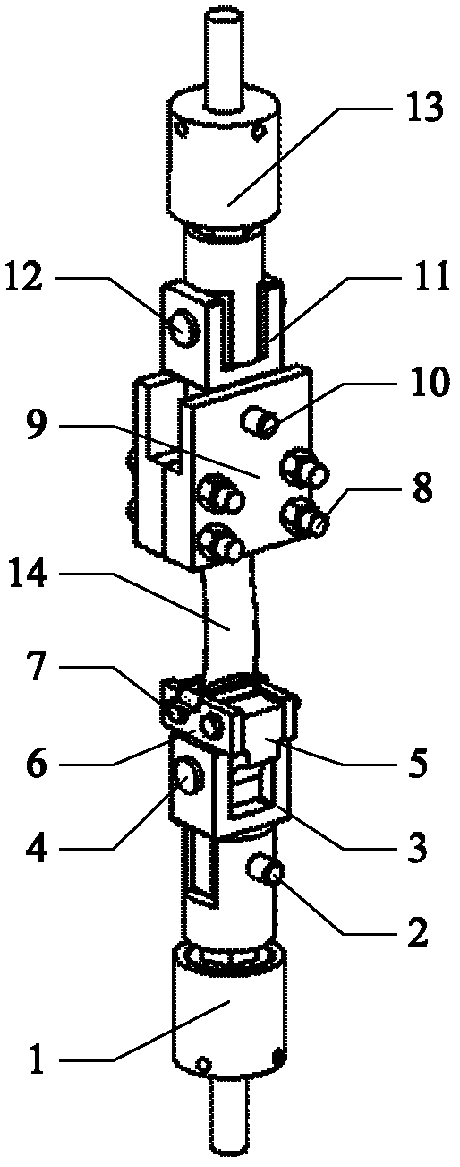 Thermal mechanical fatigue test system for hollow air-cooled turbine blade