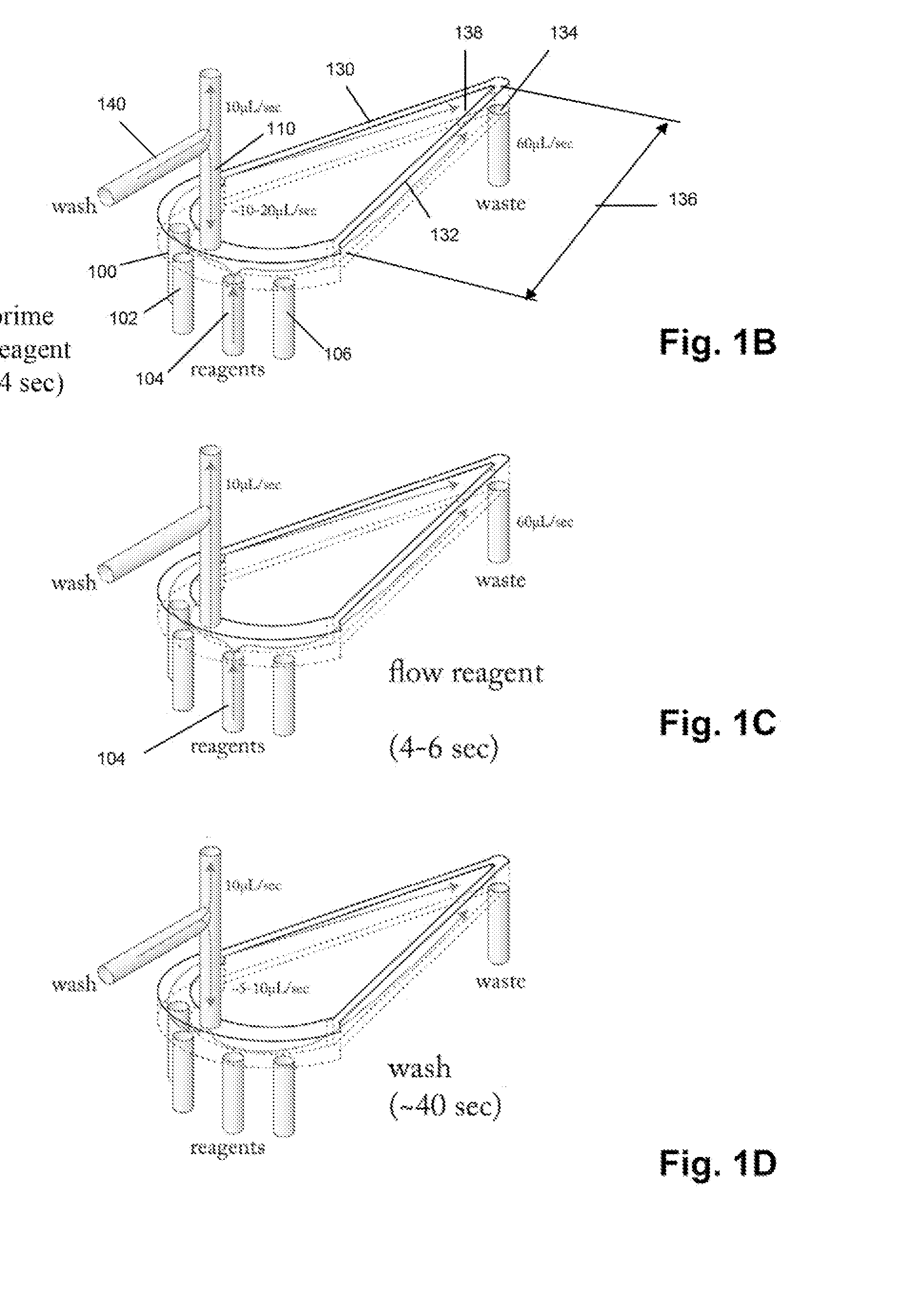 Fluidics system for sequential delivery of reagents