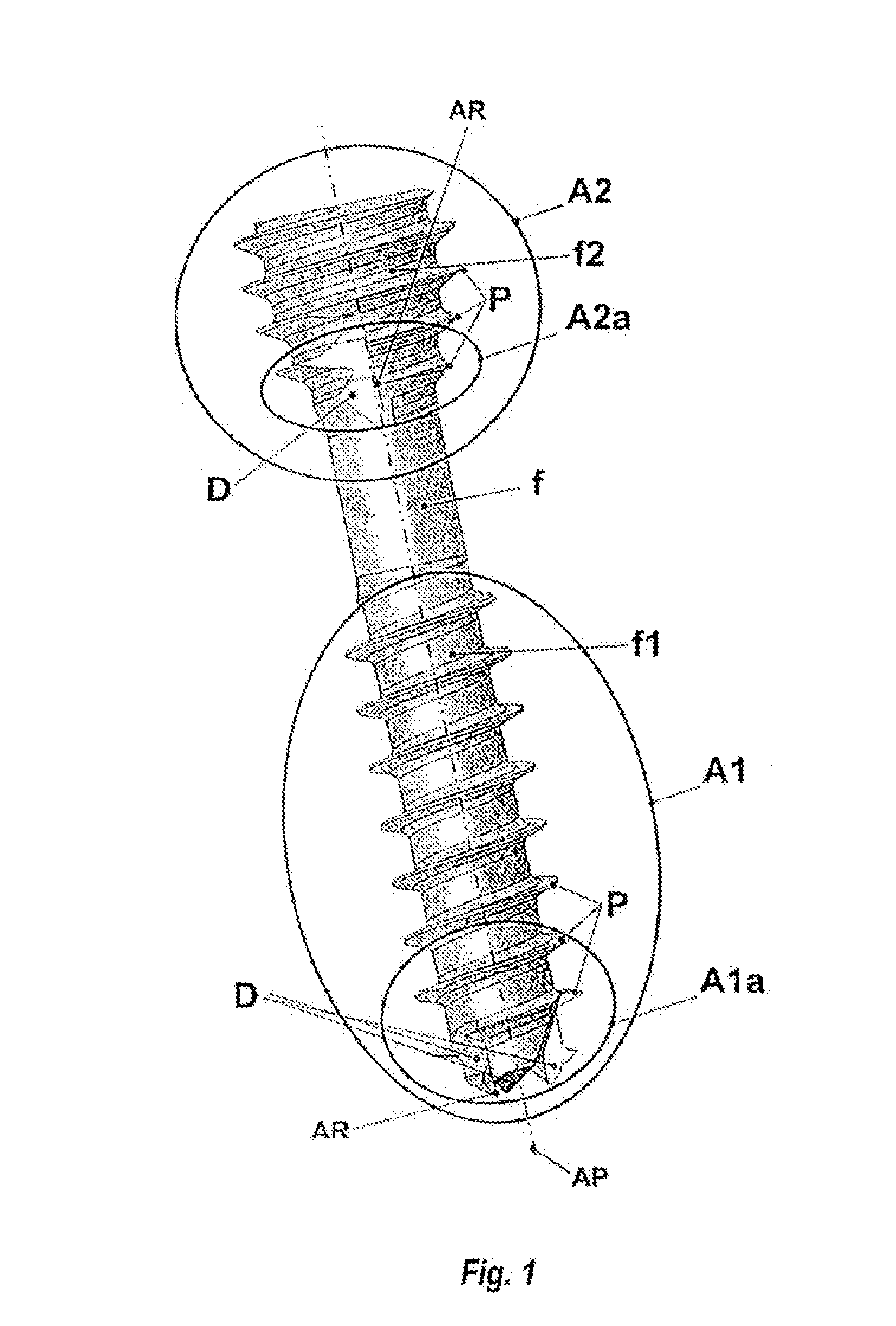 Screw for osteosynthesis and arthrodesis