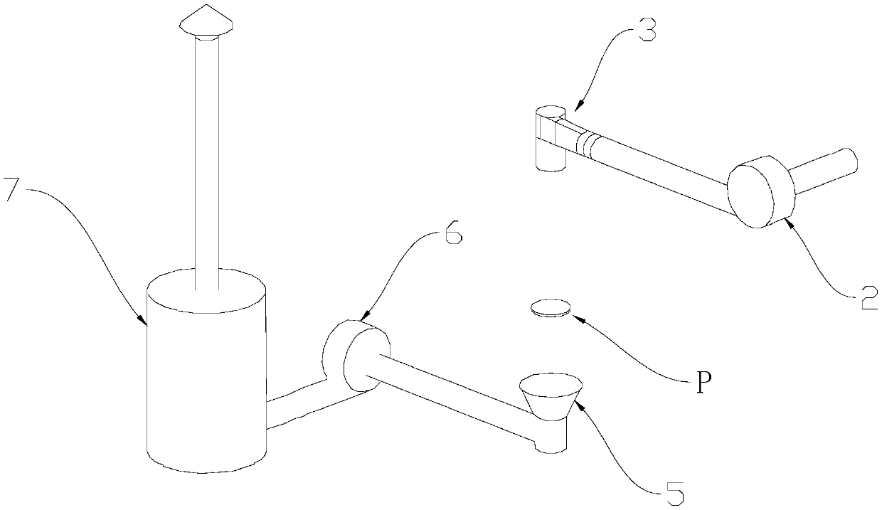 Cyclone blowing and sucking type exhaust system