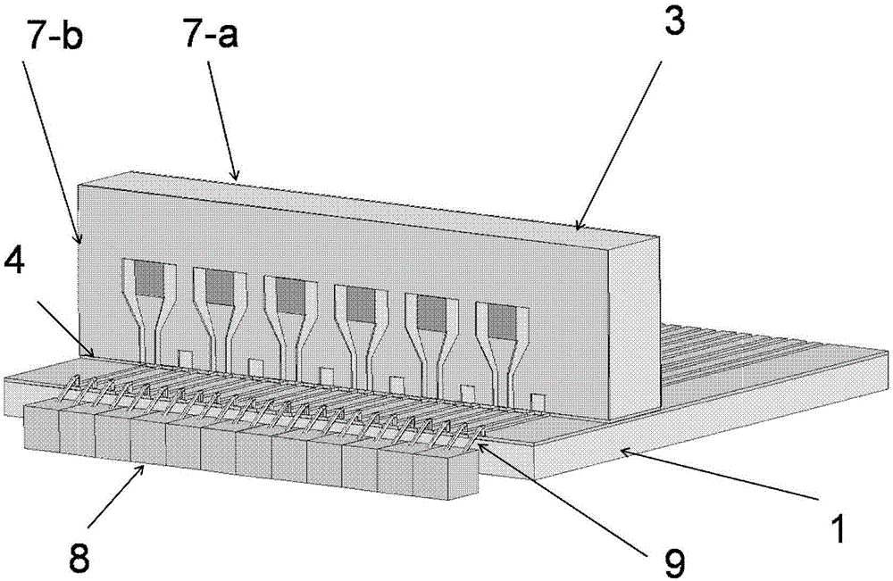 Three-dimensional packaging device for photonic integrated chip matching circuit