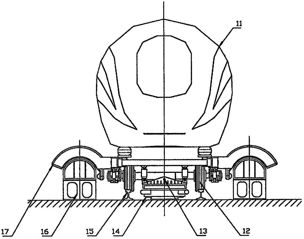 Magnetically levitated train