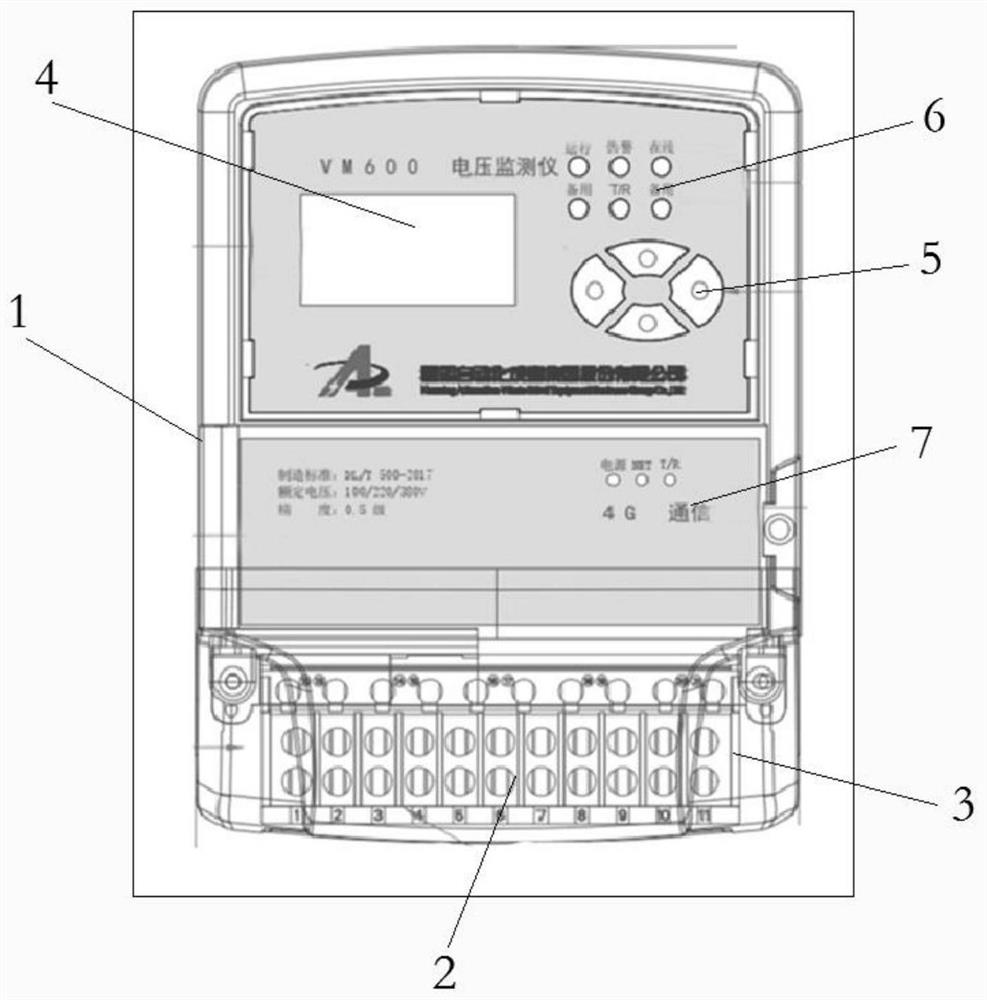 Voltage monitoring device with positioning function and capable of supporting remote upgrading