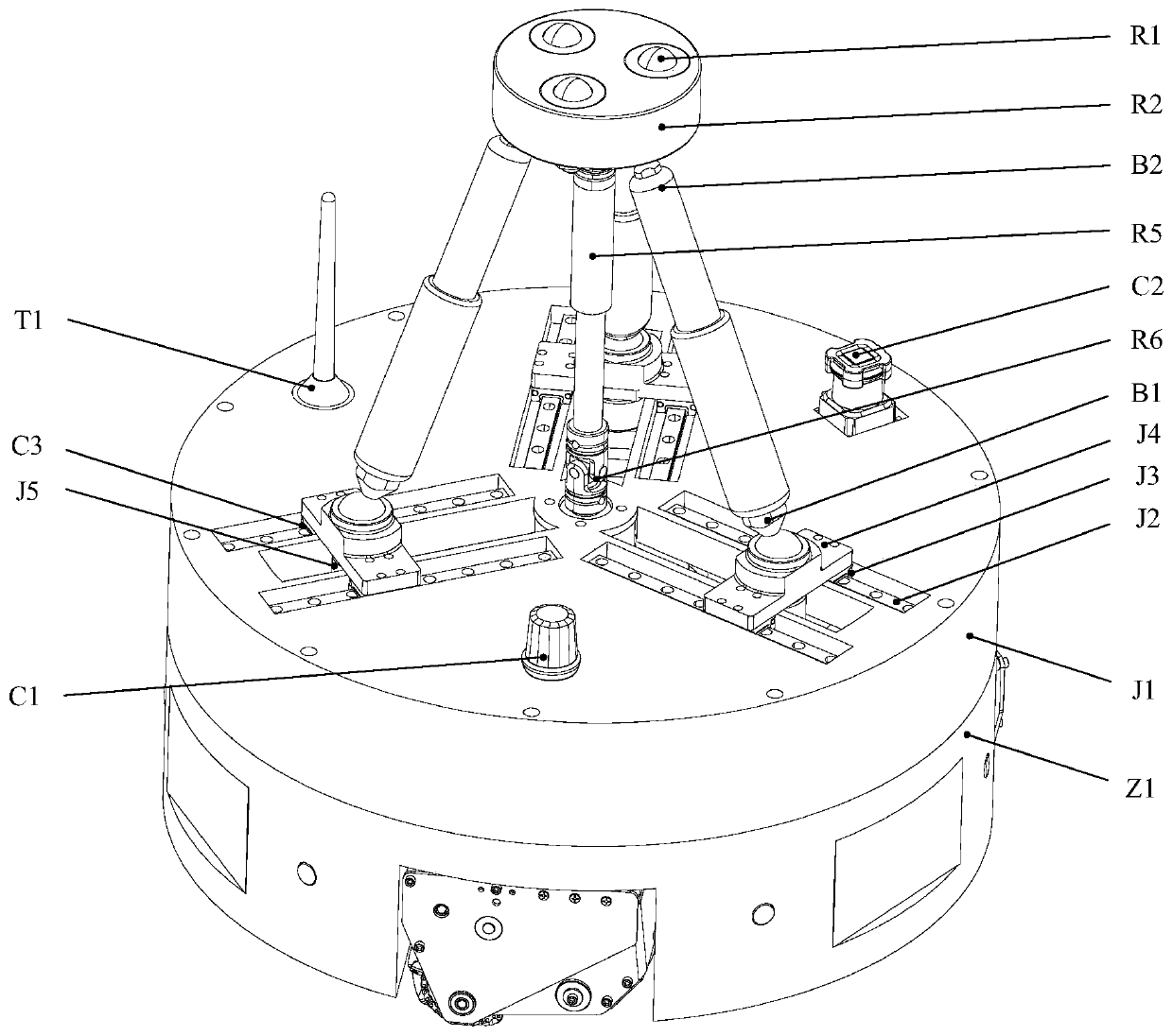 Flexible self-adaptive supporting robot and method