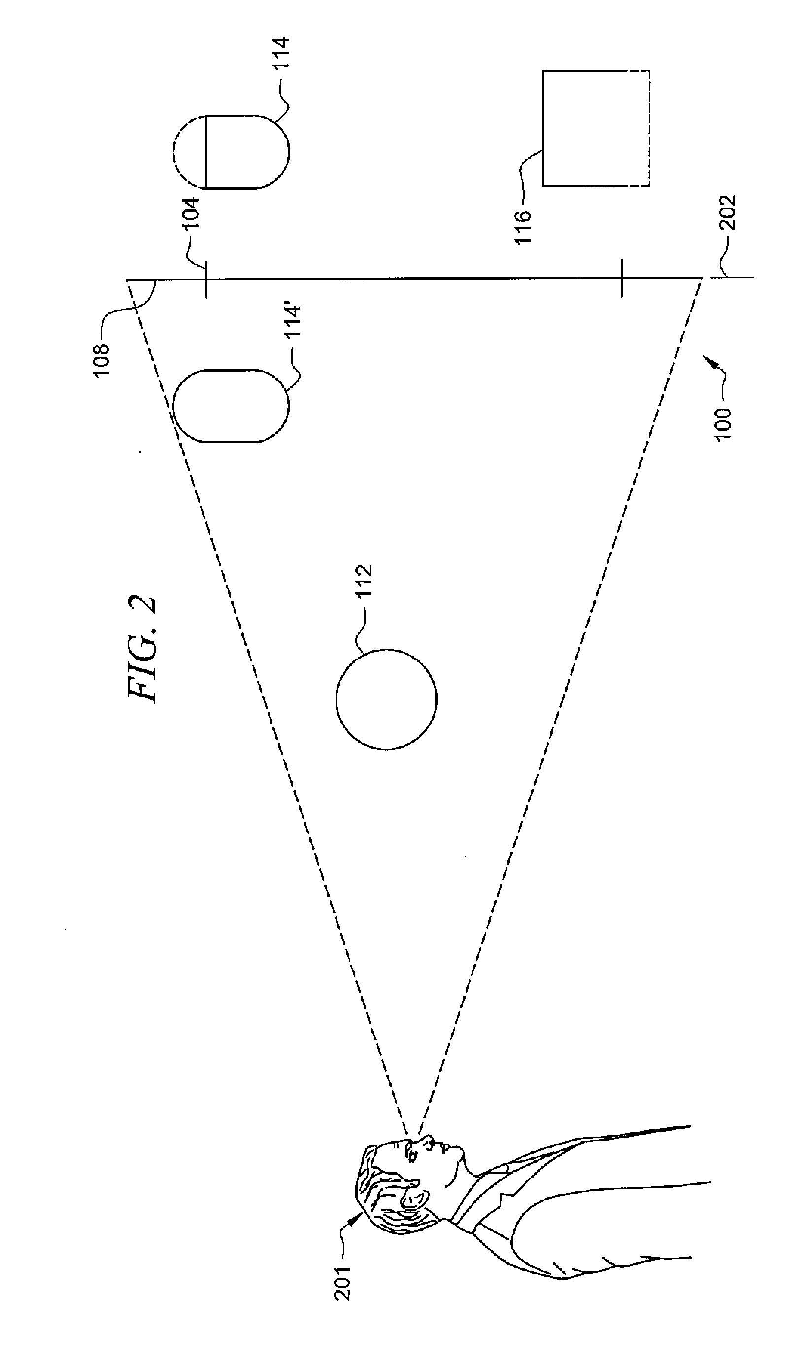 System and method for using off-screen mask space to provide enhanced viewing