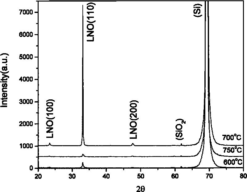 Method for preparing lanthanum nickel oxide ceramic target