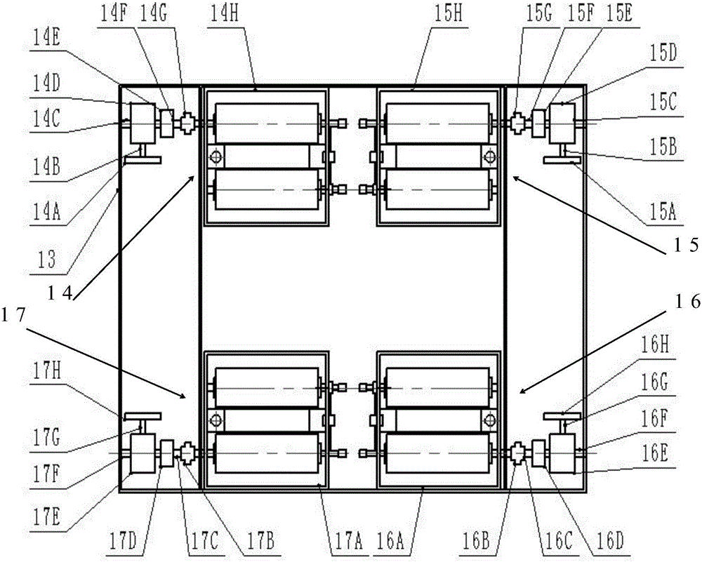 Vehicle ABS brake test bench capable of carrying out multiple tests