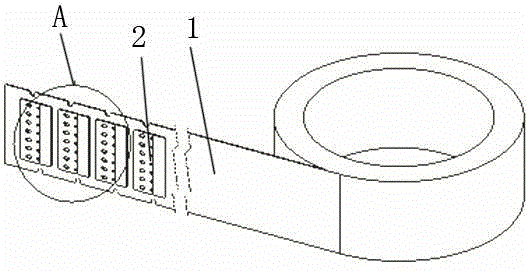 Gluing tape for SMT (surface mount technology) material strip connection and machining method thereof