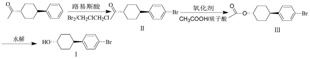 Preparation method of trans-4,4'-(1-bromophenyl)-cyclohexanol