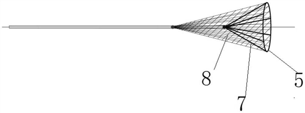 Blood flow protection device for lower limb artery reverse protection umbrella